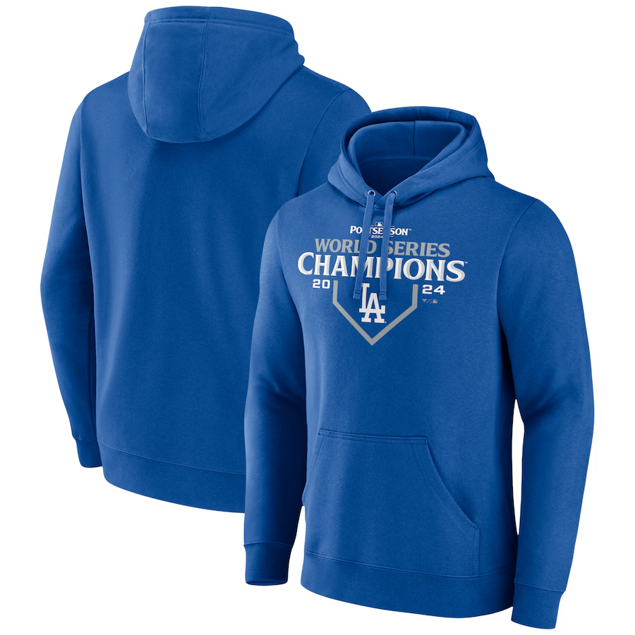 Men Los Angeles Dodgers 2024 MLB World Series Champions blue hoodie style 3